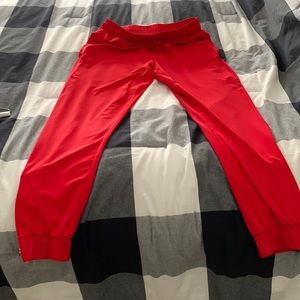 Zyia red everywhere zipper joggers size small (27 inseam) in excellent condition